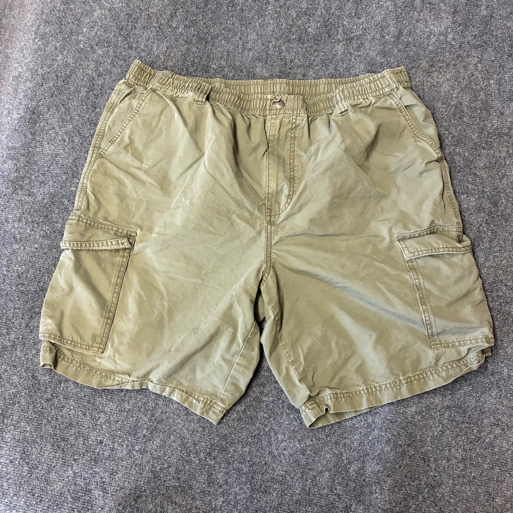 Tommy Bahama Cargo Shorts Mens XL Olive Green Relax Elastic Waist Cotton Twill